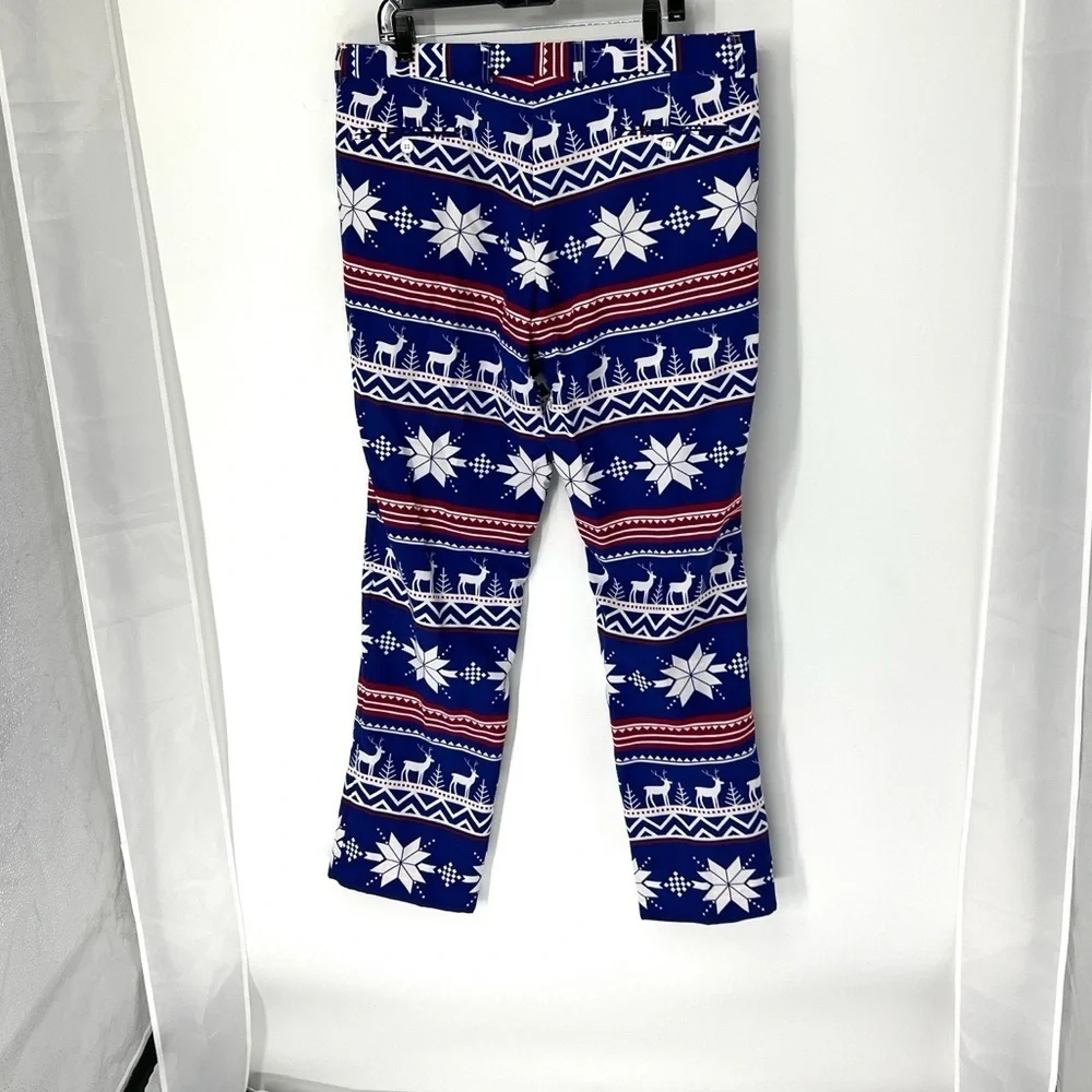 OppoSuits Blue and Red Festive Christmas Pants men’s 48